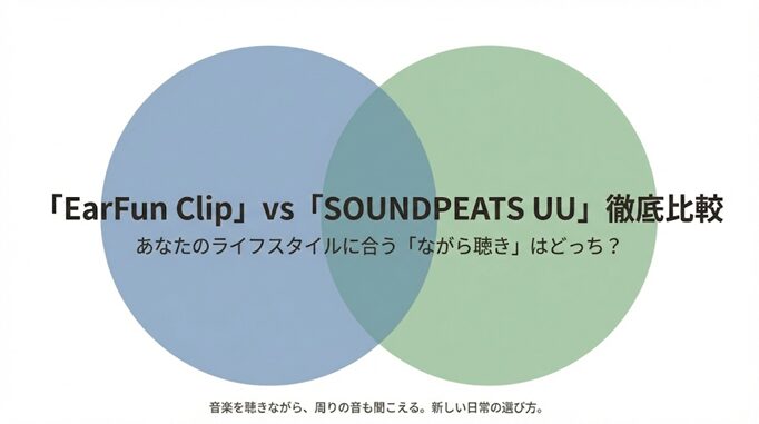 EarFun ClipとSOUNDPEATS UU比較