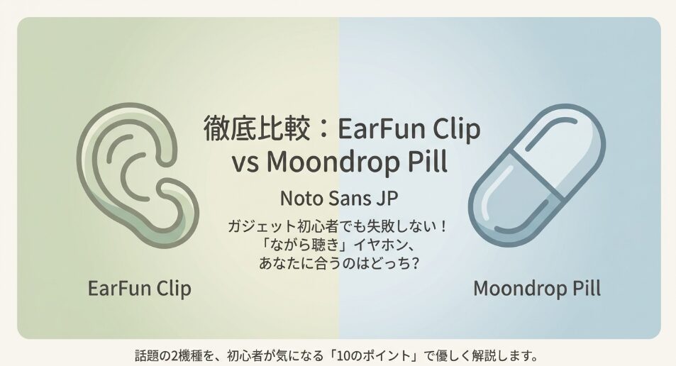 EarFunClipとMoondropPillの徹底比較