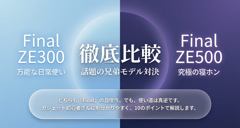Final ZE300とZE500の比較